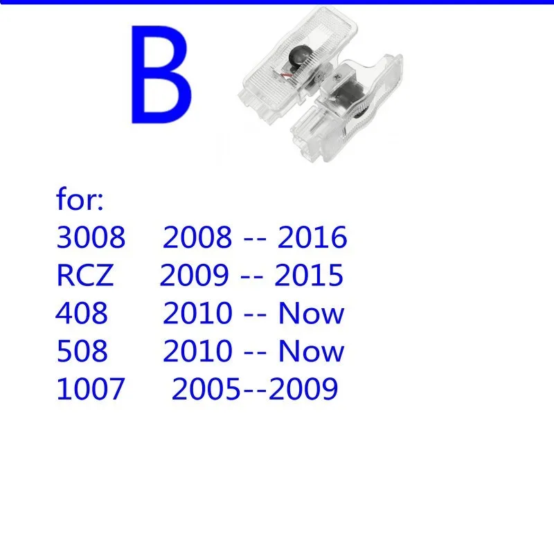 2 шт. для Peugeot 407 408 508 3008 RCZ 1007 Led двери автомобиля Добро пожаловать Светильник