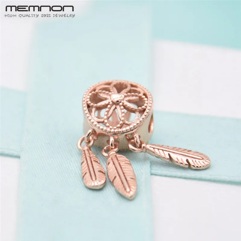 Rose Spiritual Dream catcher Dangle Charms 925 sterling Silver fit Bracelet Necklace pendant charm DIY for women Memnon Jewelry | Украшения