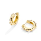 Серьги-кольца женские из металла, с искусственным жемчугом, 2020