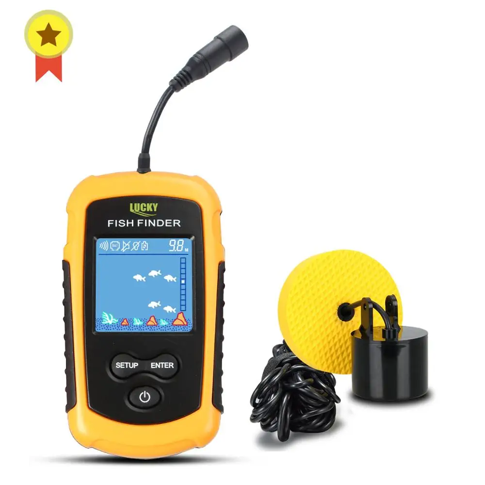 FFC1108-1 Лидер продаж сигнализации 100 м Портативный Sonar ЖК-дисплей Эхолоты Рыбная ловля приманки эхолот Рыбная ловля Finder