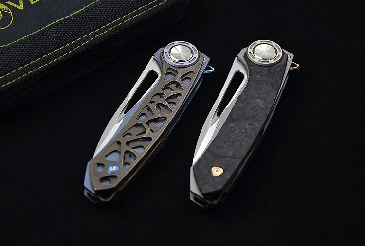 Складной нож Веном гарпун M390 лезвие из титана карманный кухонный для выживания