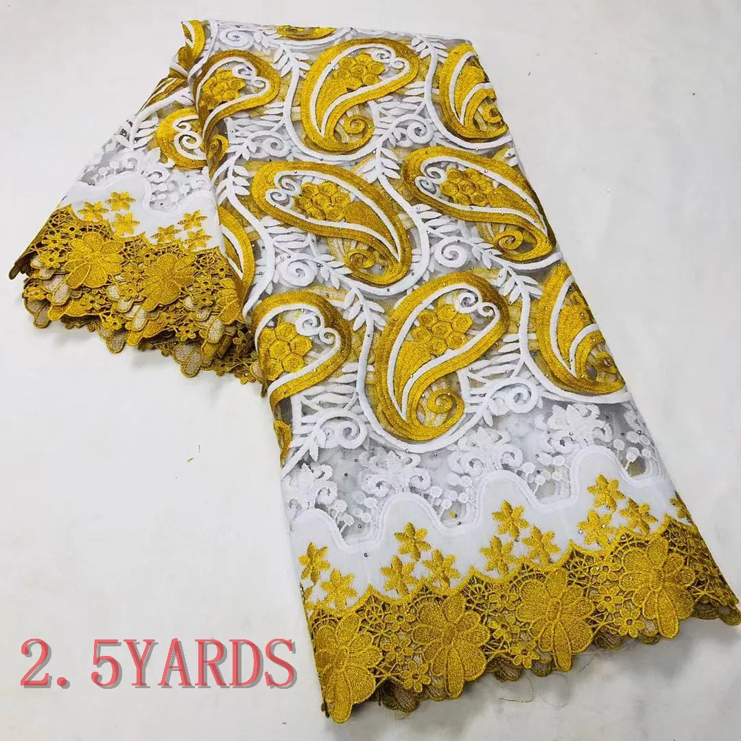 

2.5yards African Lace Fabric High Quality Embroidery French Tulle Lace Fabric Nigerian Lace Fabric For Wedding Dress