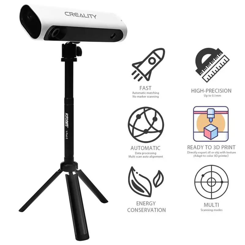 

3d-сканер Creality CR-Scan 01, высокоточный автоматический комбинированный промышленный комплект для 3D-принтера с поддержкой выходных параметров VOL/...