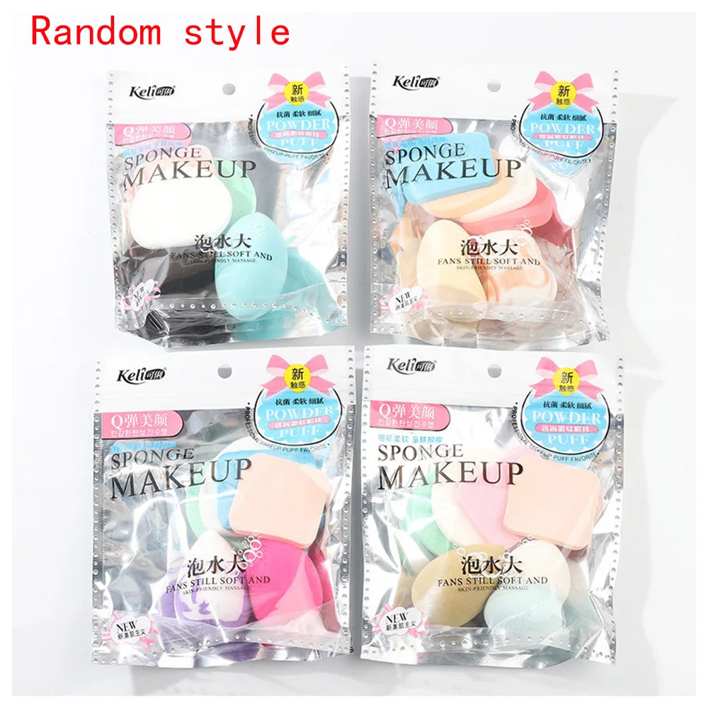 6pcs set 1/4/8pcs Mini Beauty Soft Makeup Sponge Puff Face Nose Facial Foundation Base Liquid Powder Blending Cosmetic Tool - Цвет: 6pcs set