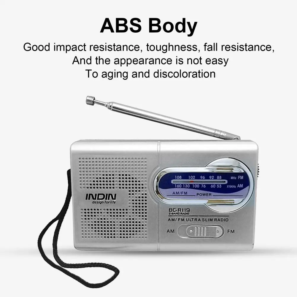 BC-R119 радио динамик хороший звуковой эффект Многофункциональный серебристо-серый