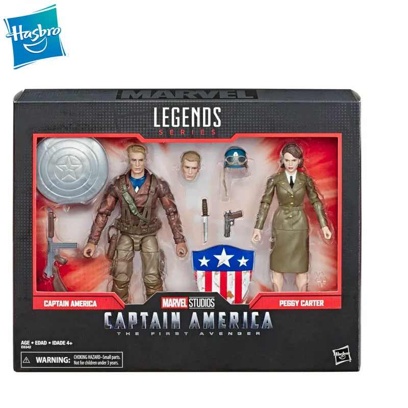 

Hasbro Anime Figures Marvel Legends 80th Anniversary Captain America Peggy Carter Action Figure Decor Figurine Kids Gift Toys