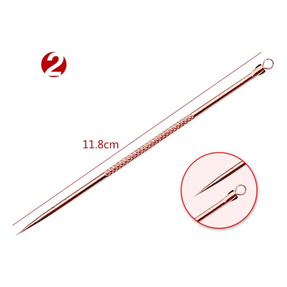 

4pcs/Set Double-Ended Acne Needle Blackhead Blemish Remover Pimple Comedone Facial Cleaning Stainless Steel Box Or Bag Random