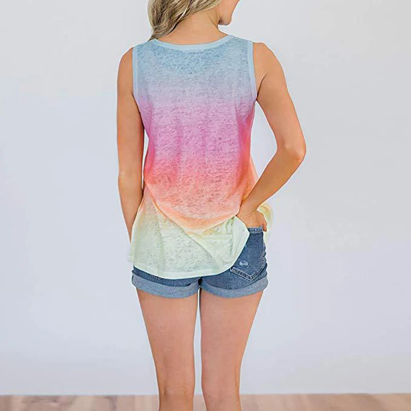 Женские топы Женская майка Пляжная без рукавов модный сексуальный пуловер с