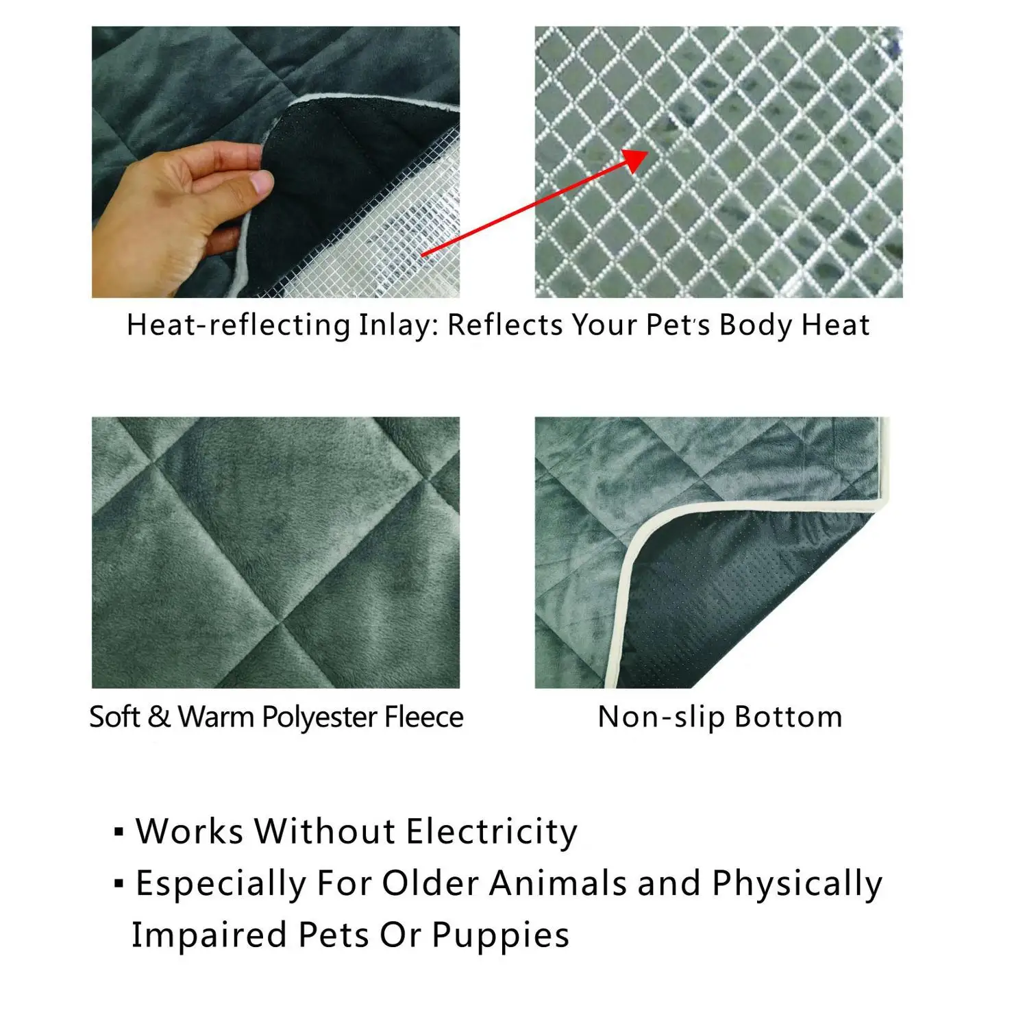 

Comfortable Pets Self Heating Pet Pads Cat Dog Bed Self Heated Warm Pet Blanket Pet Thermal Mat For Sofas Floors Pet Beds