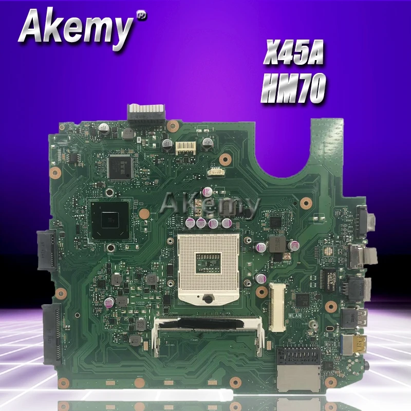 

Akemy X45A материнская плата для ноутбука For Asus X45A тест оригинальная материнская плата HM70 DDR3