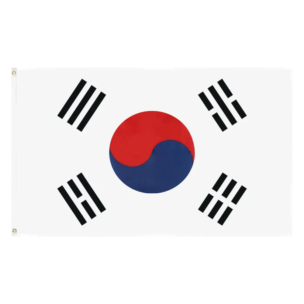 В наличии оптовая продажа лидер продаж 3X5 футов 100% полиэстер корейский флаг | Дом