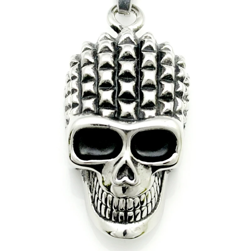 

AMUMIU Skull Pendant Necklace For Men Stainless Steel Fashion Rock Hip Hop Punk Style Jewelry Party Gifts HP825