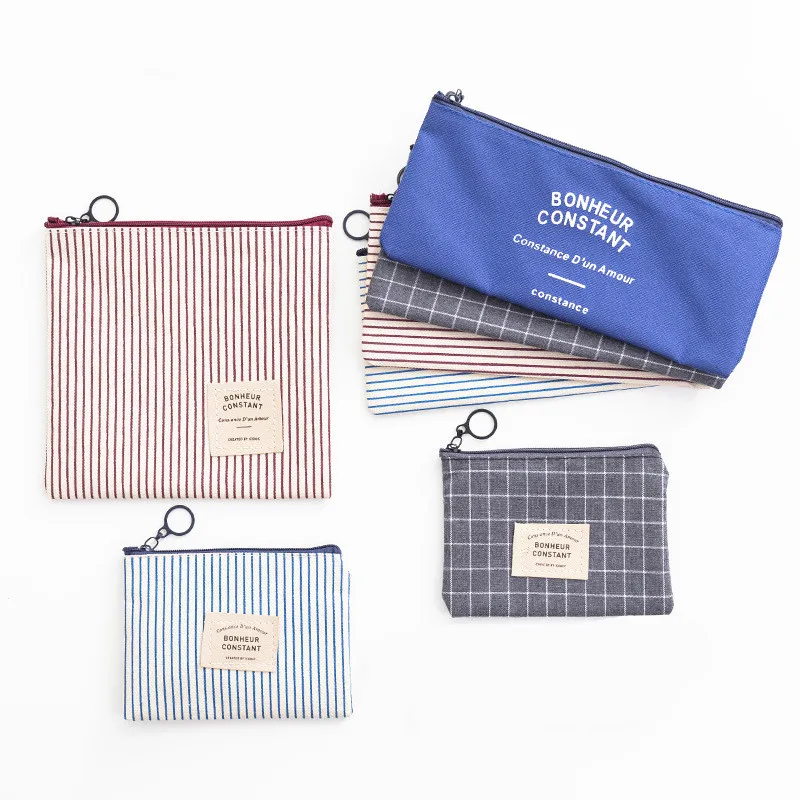 Клетчатый узор решетка холст файл папки сумка для школы офиса дома бумажные