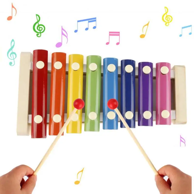 

Wooden Eight-Notes Frame Style Xylophone For Children Early Wisdom Development Education Toys Kids Toys Noise Maker Musical Inst