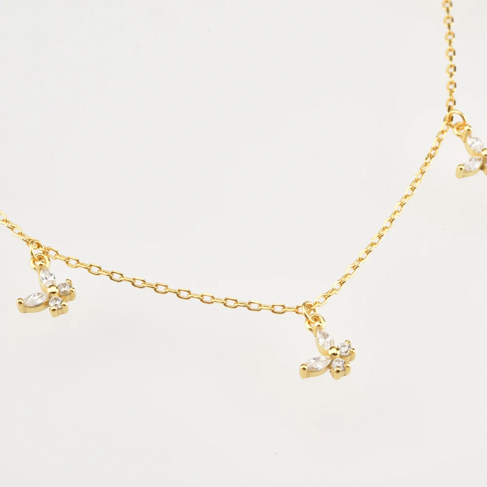 Женское Ожерелье-чокер ANDYWEN длинная цепочка из стерлингового серебра 925 пробы с