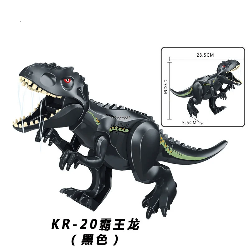 

Fit for Locking Jurassic Dinosaurs Tyrannosaurus Rex Wyvern Velociraptor Building Blocks Toys For Children Locking Dinosaurs
