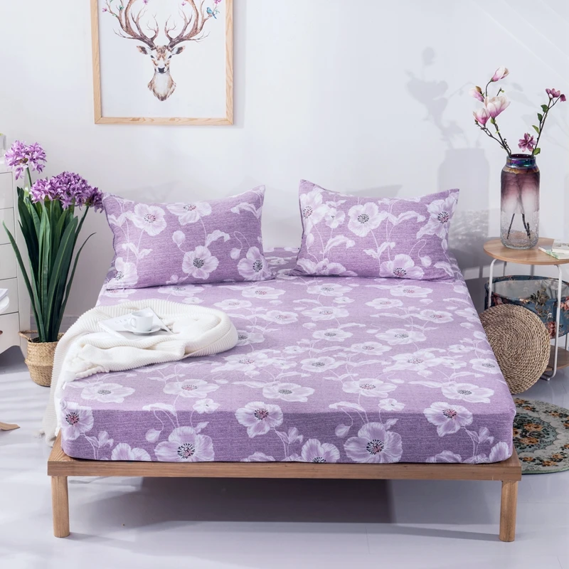 Хлопок Простыня Кровать Матрас покрытие кровати с эластичной лентой машина