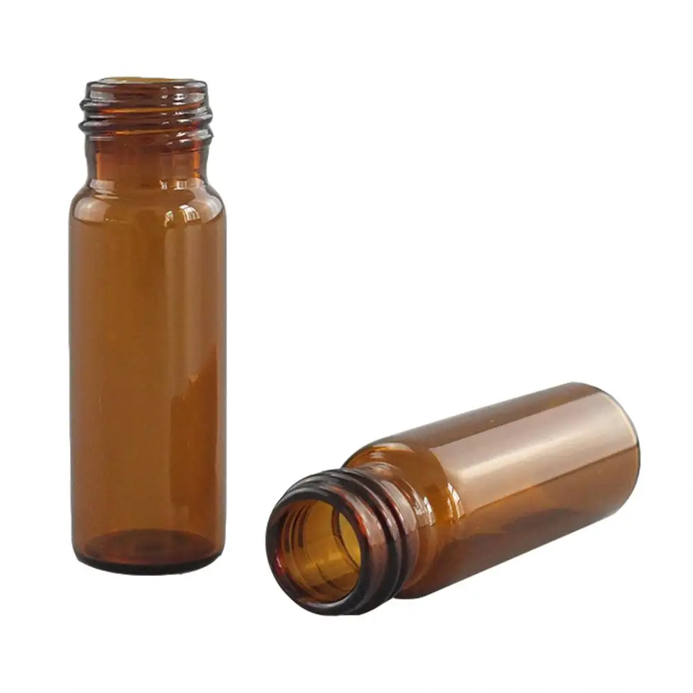 100 шт образец бутылки Стекло коричневая прозрачная коробка порошок бутылка с