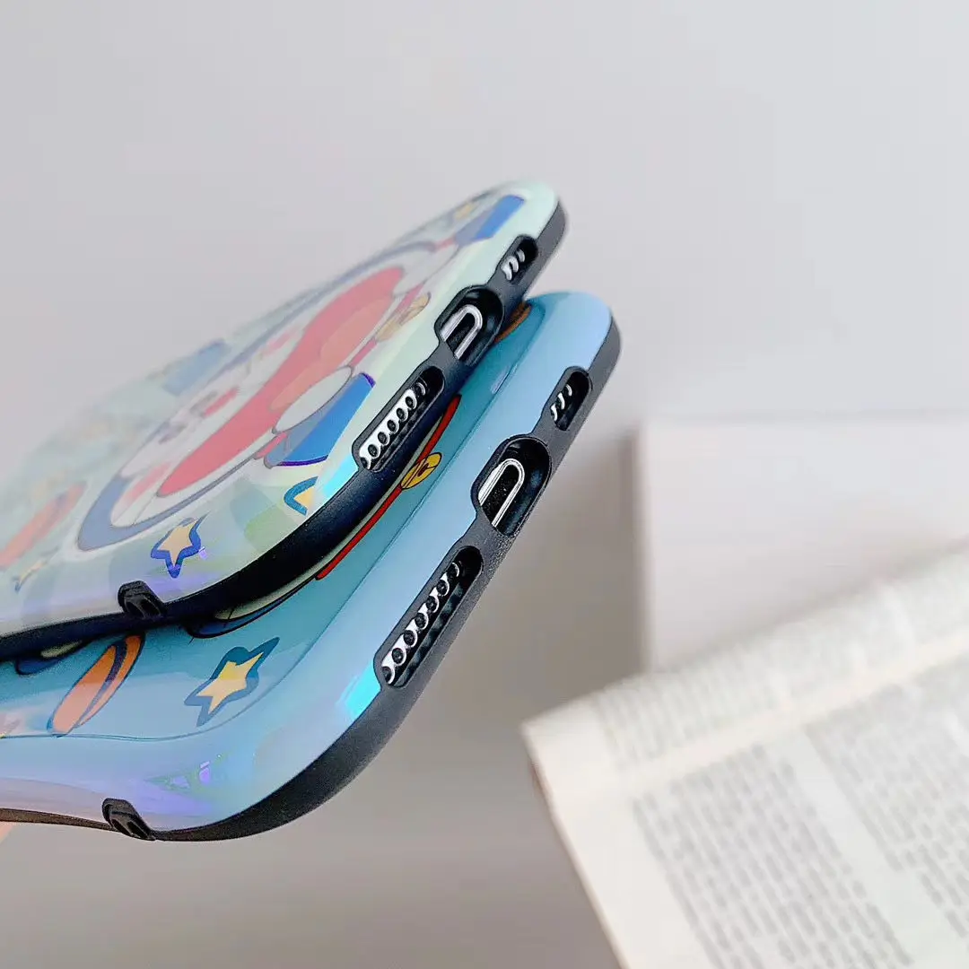 

Doraemon Cartoon Smiley Face Jingle Cat Anti-fall Mobile Phone Case for IPhone 12 /12P/11 Pro Max/12 Promax/11
