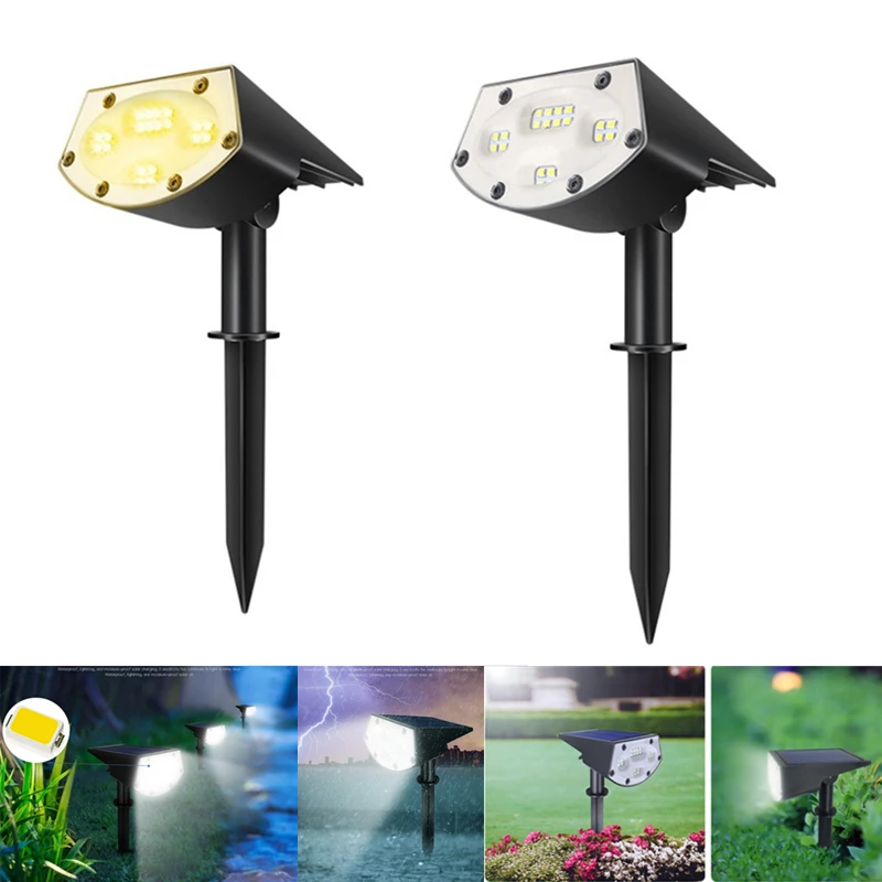 

COB садовый светильник для газона Солнечный свет водонепроницаемый открытый светодиодный светильник с шипами 3 Вт 5 Вт 7 Вт 9 Вт дорожка пейзаж...