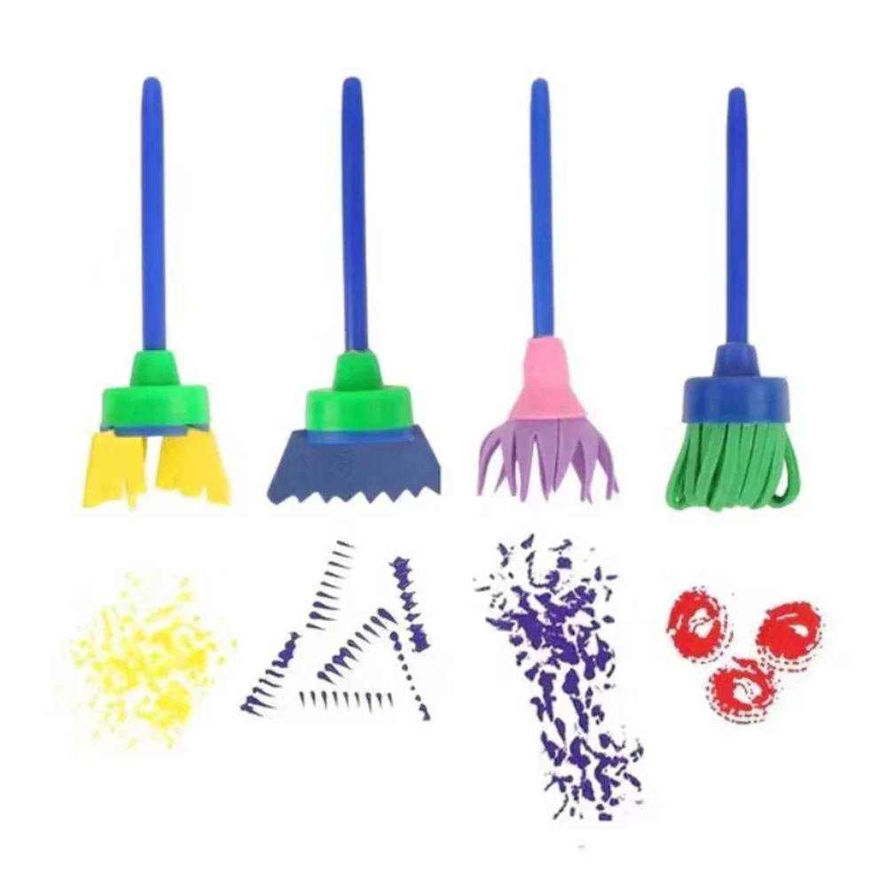 

17pcs Kids Sponge Painting Brushes Kit For Early Education DIY Arts Crafts