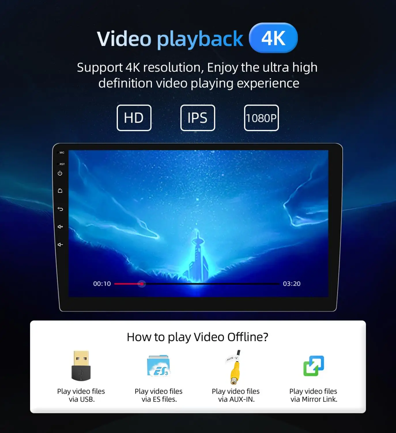 Bosion Android 9,0 Автомагнитола для " 10,1" Универсальный Автомобильный dvd-плеер gps navi автомобильные аксессуары Авторадио ips экран 4 Гб+ 64 ГБ