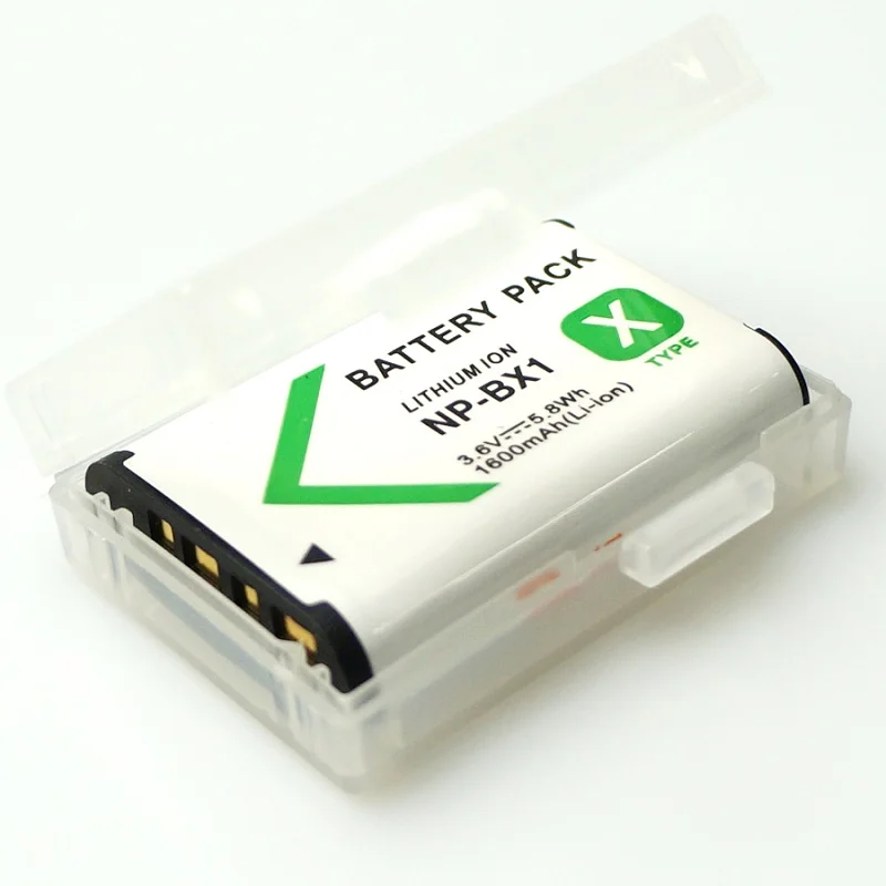 2 шт. NP-BX1 аккумуляторов NP BX1 NPBX1+ двойной bateria зарядное устройство для sony NP-BX1 HDR-AS200v AS15 AS100V DSC-RX100 X1000V WX350 RX1 - Цвет: 1xBattery