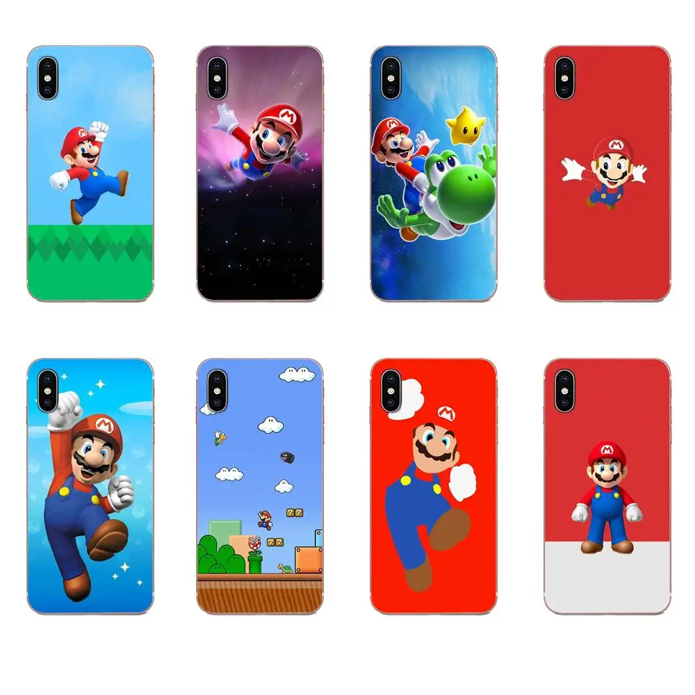 Для Galaxy J1 J2 J3 J330 J4 J5 J6 J7 J730 J8 2015 2016 2017 2018 mini Pro бант из ленты TPU чехол Capa Супер Марио