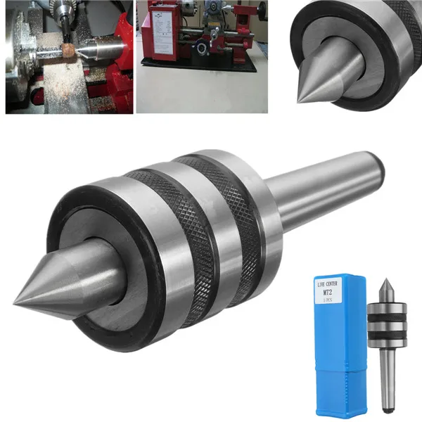 

MT2 Precision Rotary Live Center Morse Taper 2MT Triple Bearing Lathe Medium for High Speed Turning CNC Work