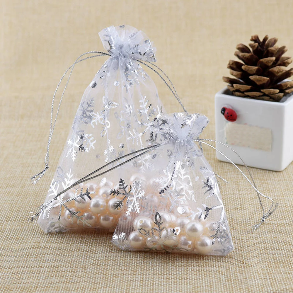 20 шт. 6*8 см Рождественский мешочек для подарков сетчатые мешки из пряжи сумка на
