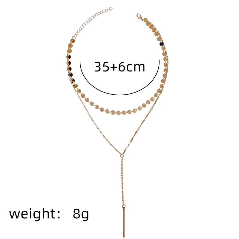 Женское Ожерелье-чокер с классической золотой цепочкой