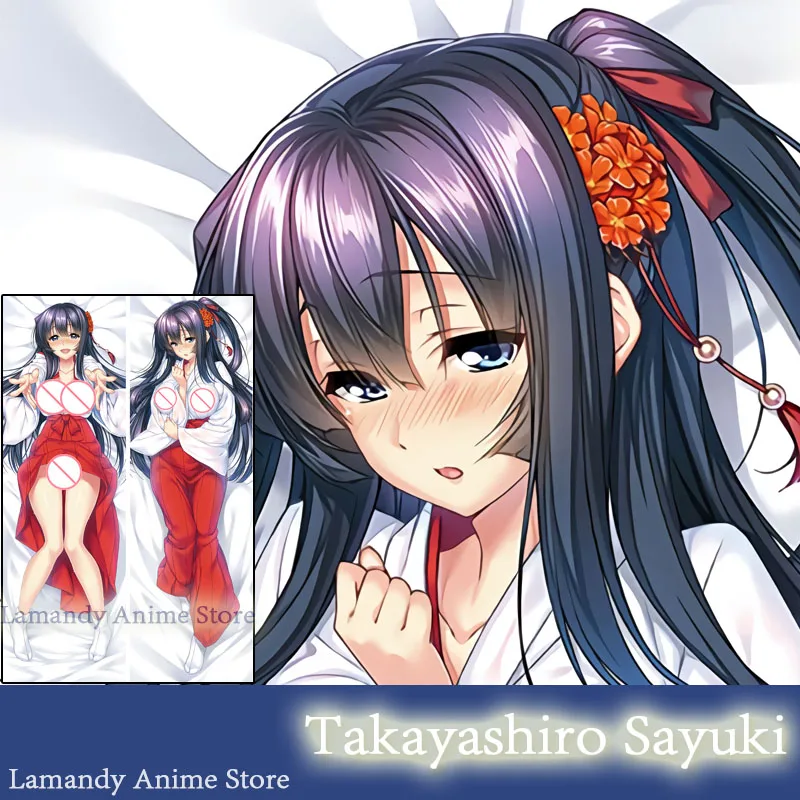 

Двусторонняя наволочка Dakimakura с принтом аниме Takayashiro Sayuki Amakano наволочка для подушки в натуральную величину