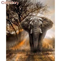 painting by numbers kids elephant acrylic paint decoration bedroom adult photo frames for picture canvas art gatyztory diy kit