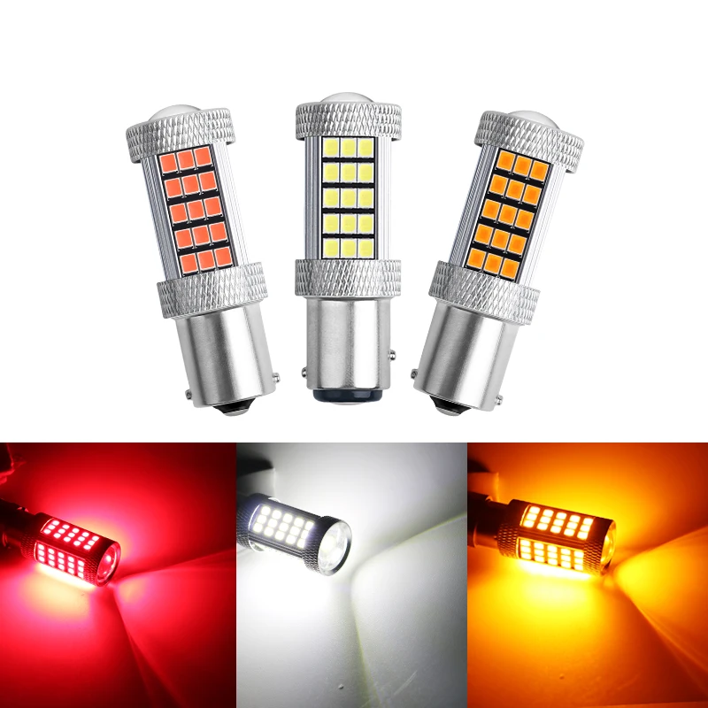

2X 1156 BA15S P21W Canbus Car LED Bulb 1157 BAY15D P21/5w Turn Signal Light Parking 2835 66SMD Auto Tail Lamp Super Bright White
