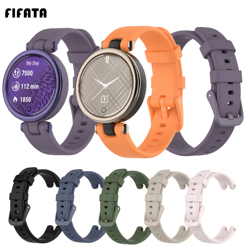 

FIFATA Смарт-часы ремешок для смарт-часов Garmin Лили спортивный ремешок для часов сменный ремешок силиконовый браслет для наручных часов Garmin бра...