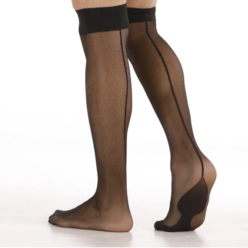 

Funny Sissy Nylon Stockings Men Sexy Thin Stockings Men's Back Line Stocking Male Underwear Transparent Stockings Dropshipping