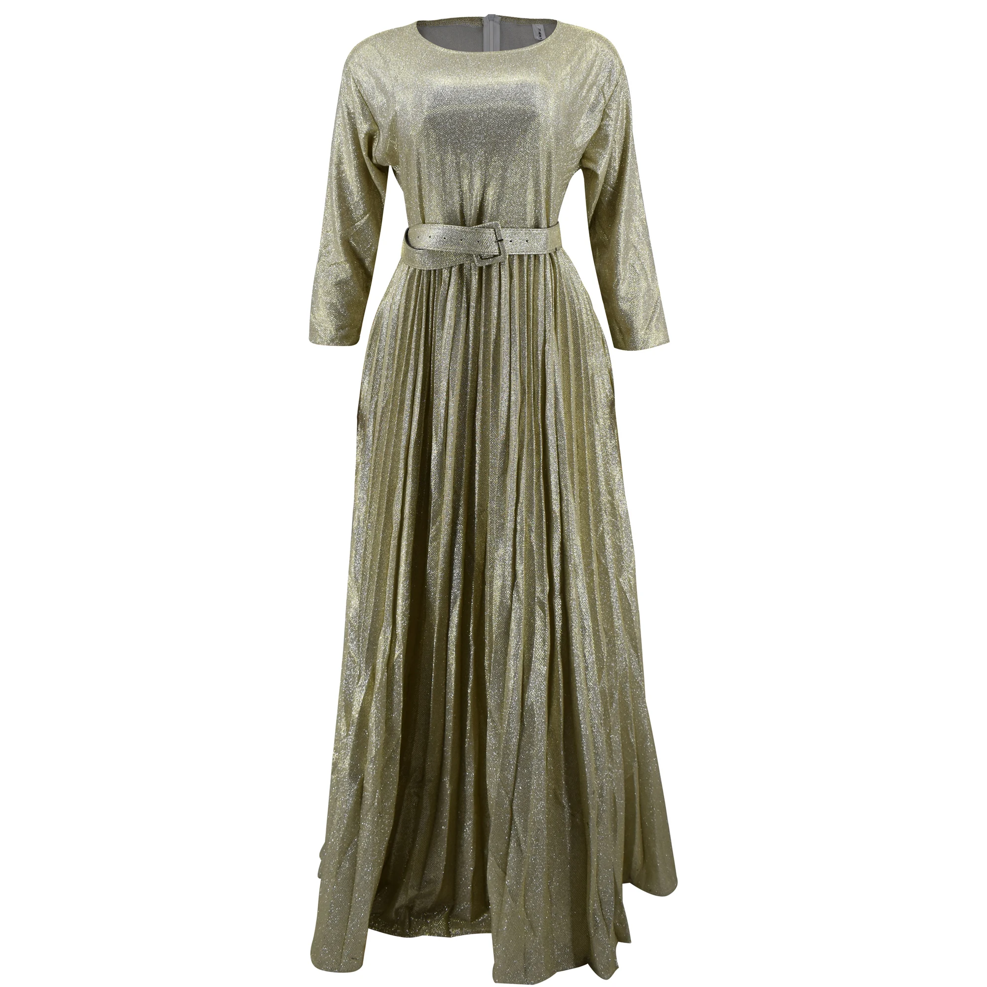 Новое поступление великолепное длинное модное плиссированное платье tilapia с поясом в стиле ампир для