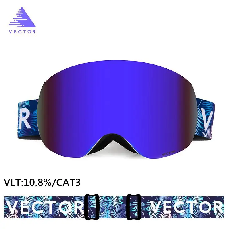 Navy Катания на лыжах, сноуборде, бренд двухслойные UV400 Анти-туман большой Лыжная маска очки для лыжного спорта мужские и женские зимние очки для катания на сноуборде - Цвет: Navy