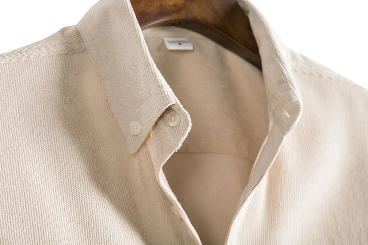 

Ropa De Hombre 2020 Autumn Winter New Men's Shirts Japanese Retro Washed Long-sleeved Shirt Lapel Corduroy Shirt Men