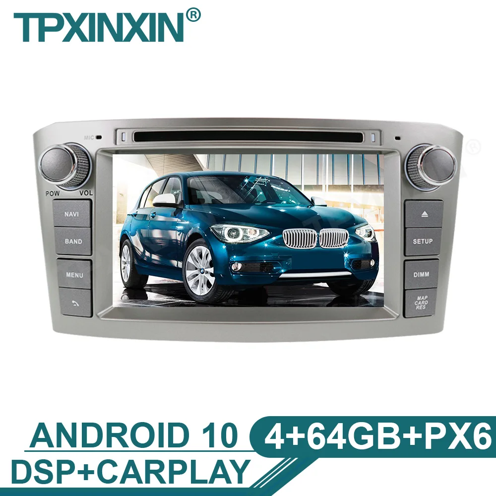 

Android 10 4+64G IPS Screen DSP Car DVD Player For Toyota Avensis T25 2002-2008 Stereo GPS Navi Multimedia Radio Head Unit