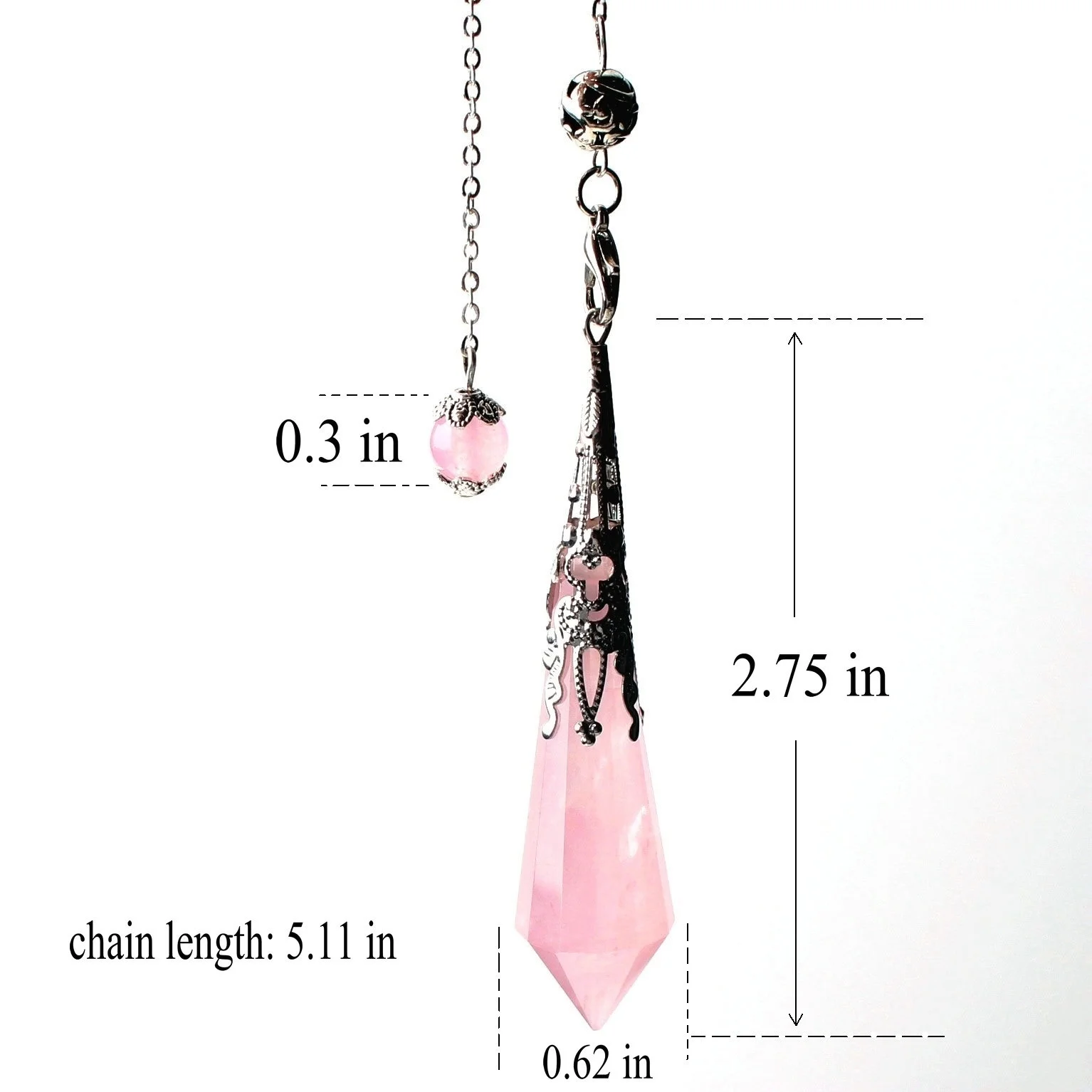 1 шт 2 75 дюймов натуральная подвеска Маятник из хрусталя палочка 12 Сторон ожерелье