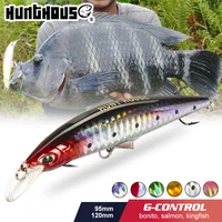 2019 hunthouse minnow artificial bait fishing lure hard bait 90120mm 2841g sinking fishing wish wobbler pike 6colors outdoor