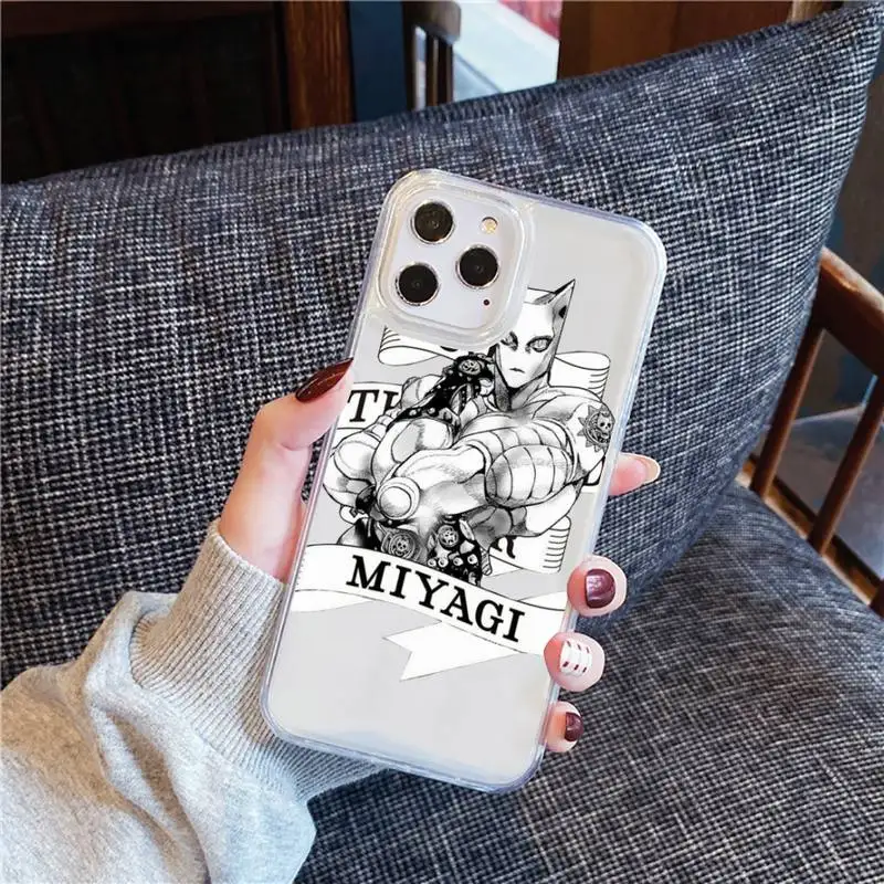 

Anime JoJo Killer Queen Phone Case For iphone 12 11 8 7 6s 6 5 5s 5c se plus mini x xs xr pro max Transparent soft