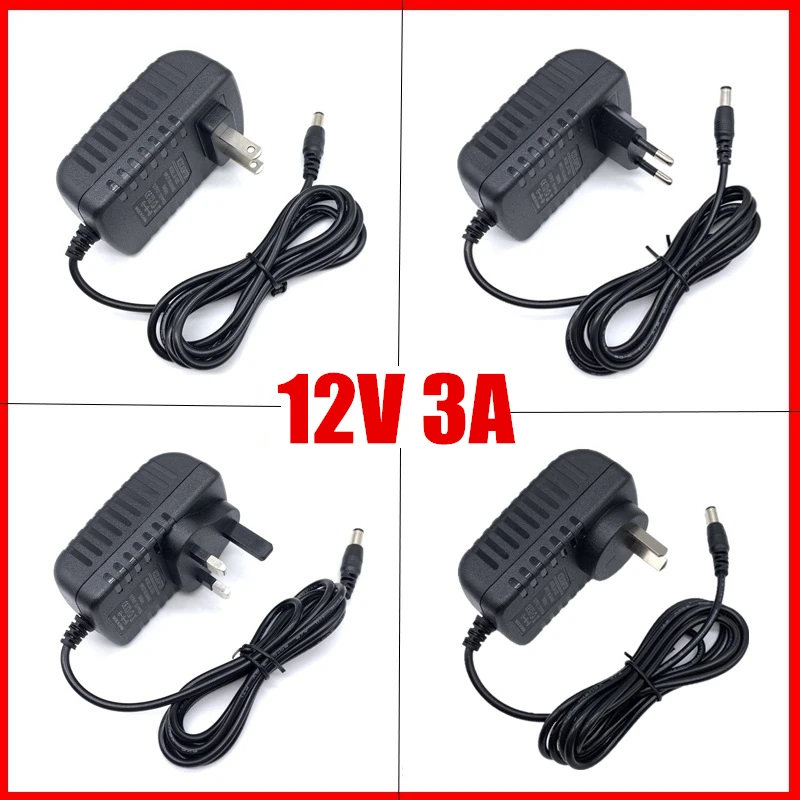 

LED Driver For Led Strips Lights Power Supply DC12V 5A Plug Led Power Adapter 5A Power Plug AU EU UK US