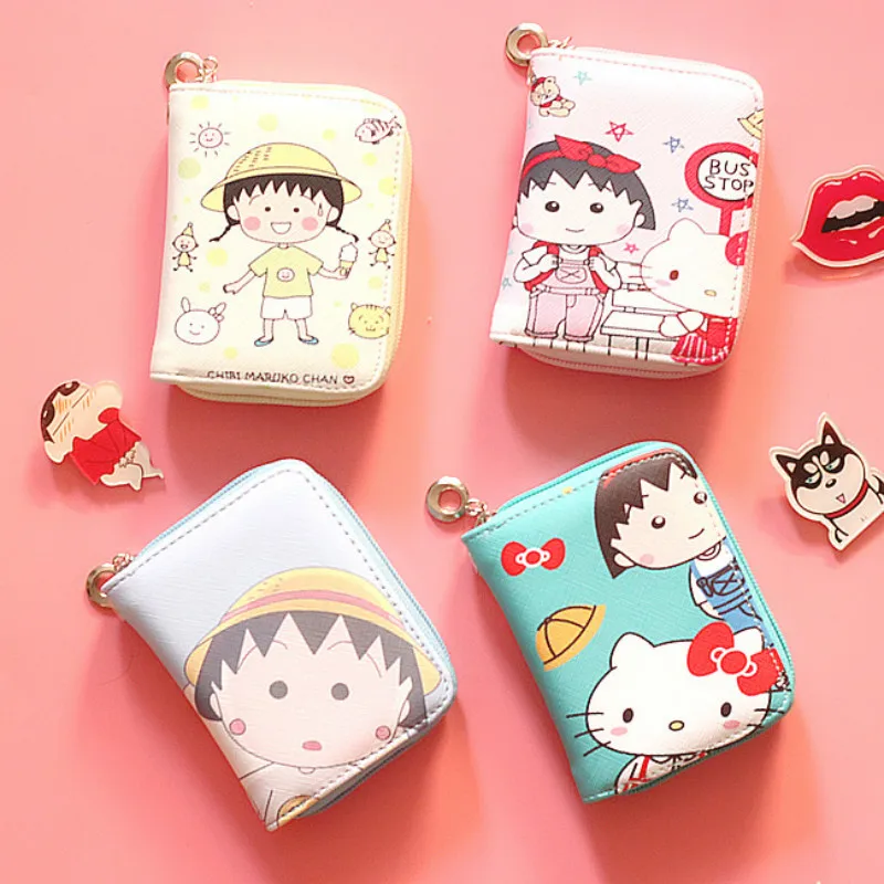 Кошелек для монет Cherry Maruko с мультипликационным аниме женский студенческий