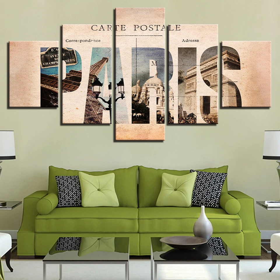 Париж город здание картина холст Нью-Йорк Лондон фермерский дом Декор Настенная