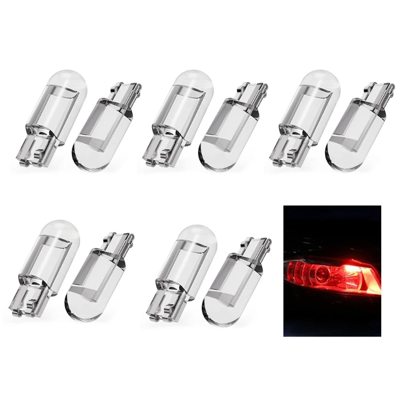 

Acrylic Shell COB DC 12V T10 LED Car Light Bulb 6000K Dome Light Instrument Lamp X37F