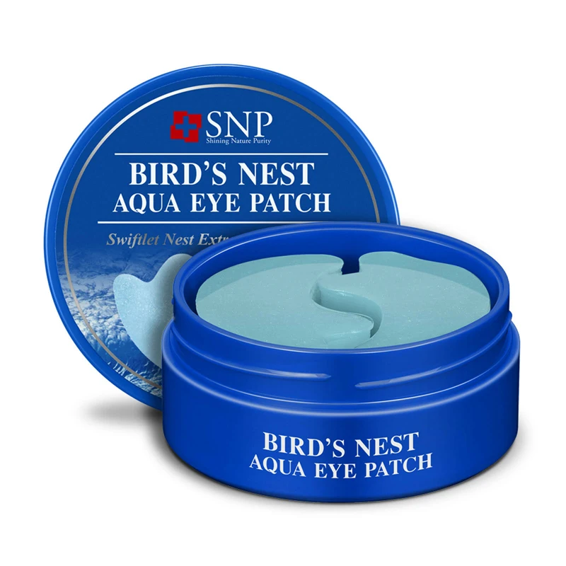 

Патчи для глаз SNP Shining Nature Clean Bird's Nest Aqua Fresh, 60 шт., питательные увлажняющие патчи для глаз, корейская косметика