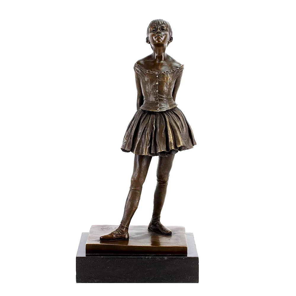 

Bronze Little Dancer Aged Fourteen by Edgar Degas Statue Reproduction Famous Ballerina Sculpture Art Girl Room Decor