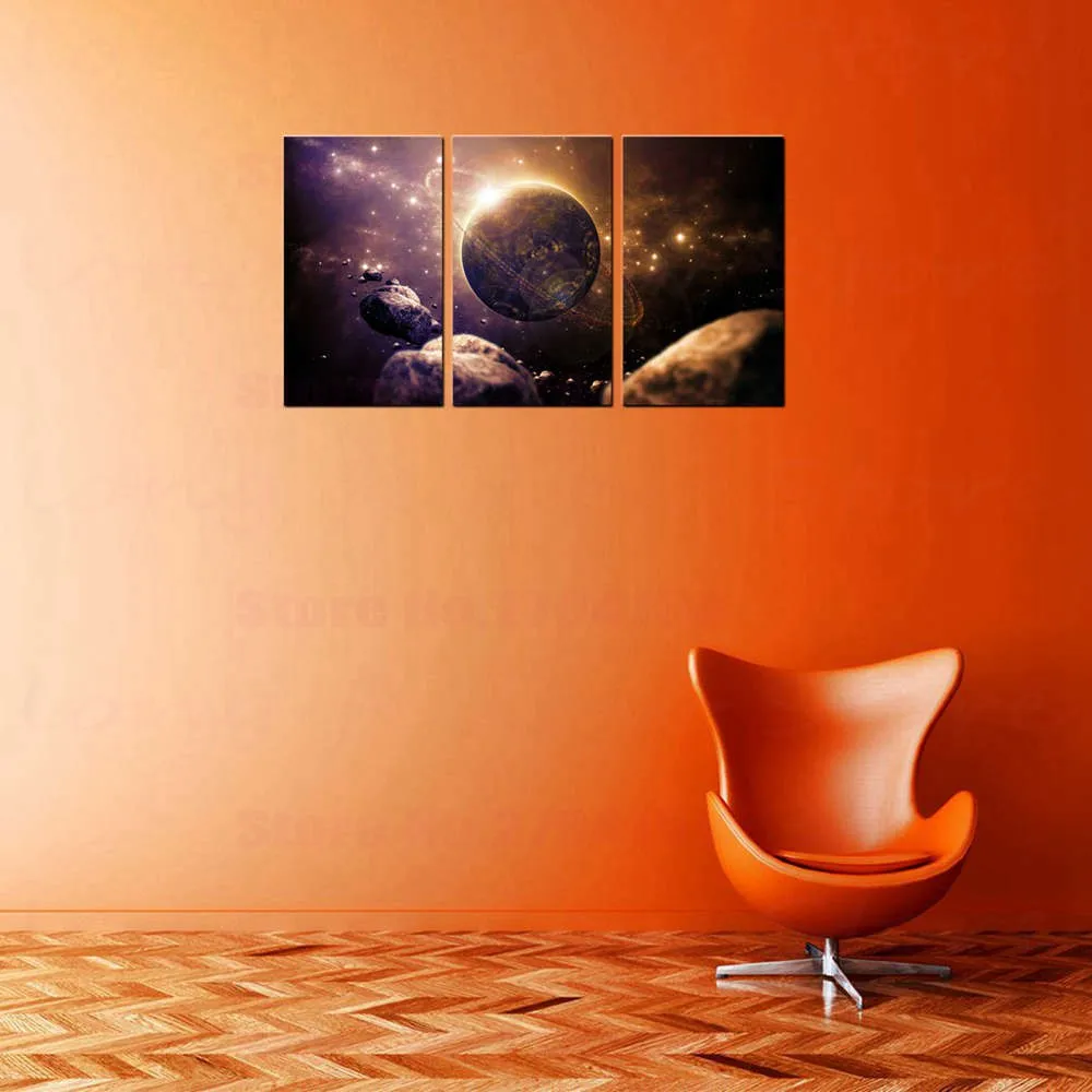 Абстрактной арт работы чудесный Вселенная ландшафт планеты фантастической